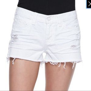 J BRAND VIXEN  WHITE CUT OFF JEAN SHORTS 25 *